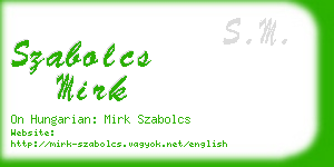 szabolcs mirk business card